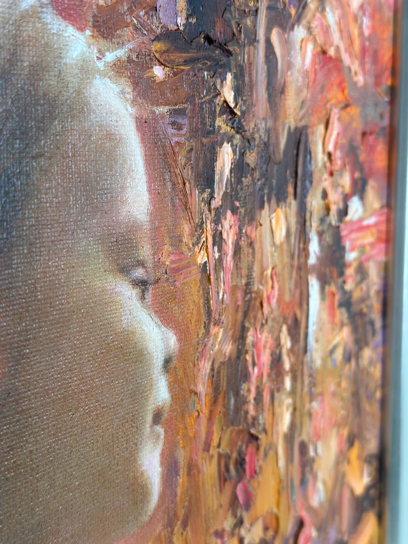 🎨 Paula Oksman – Öljyvärimaalaus, lapsi ja kissa