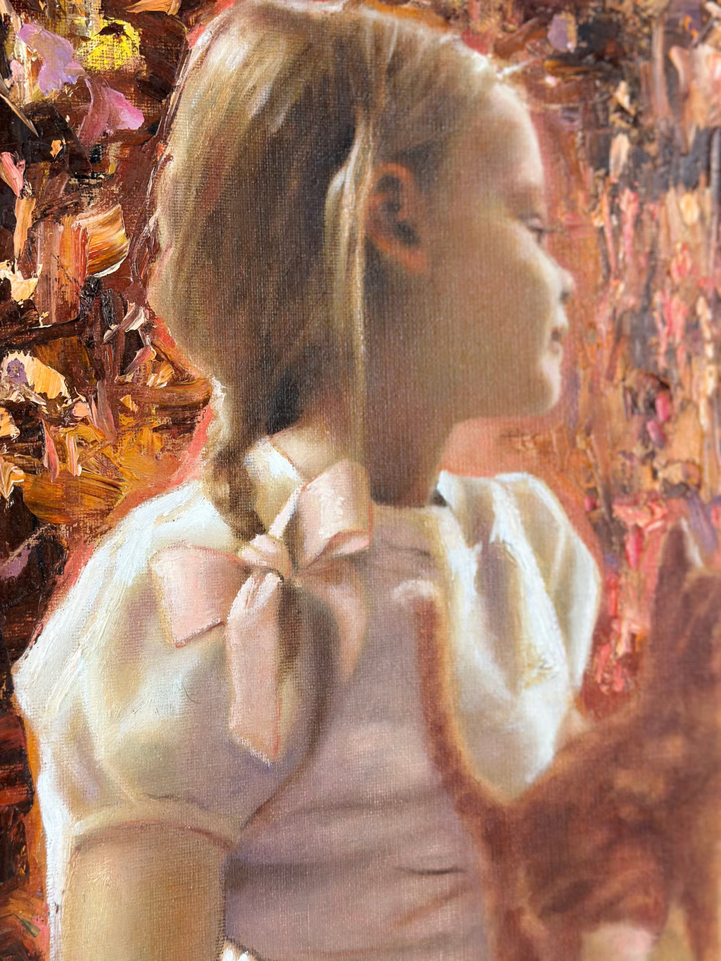 🎨 Paula Oksman – Öljyvärimaalaus, lapsi ja kissa