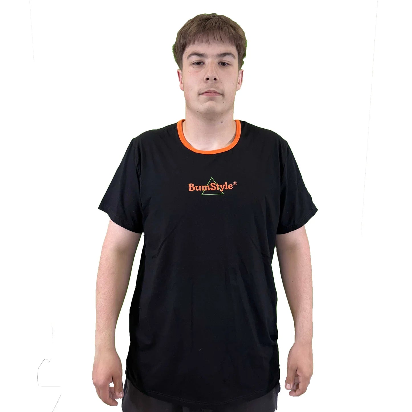 BumStyle T-paita –  musta/oranssi tai valkoinen/musta
