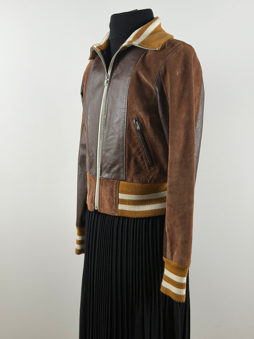 Vero Moda “Claudia” vintage nahkatakki – koko M