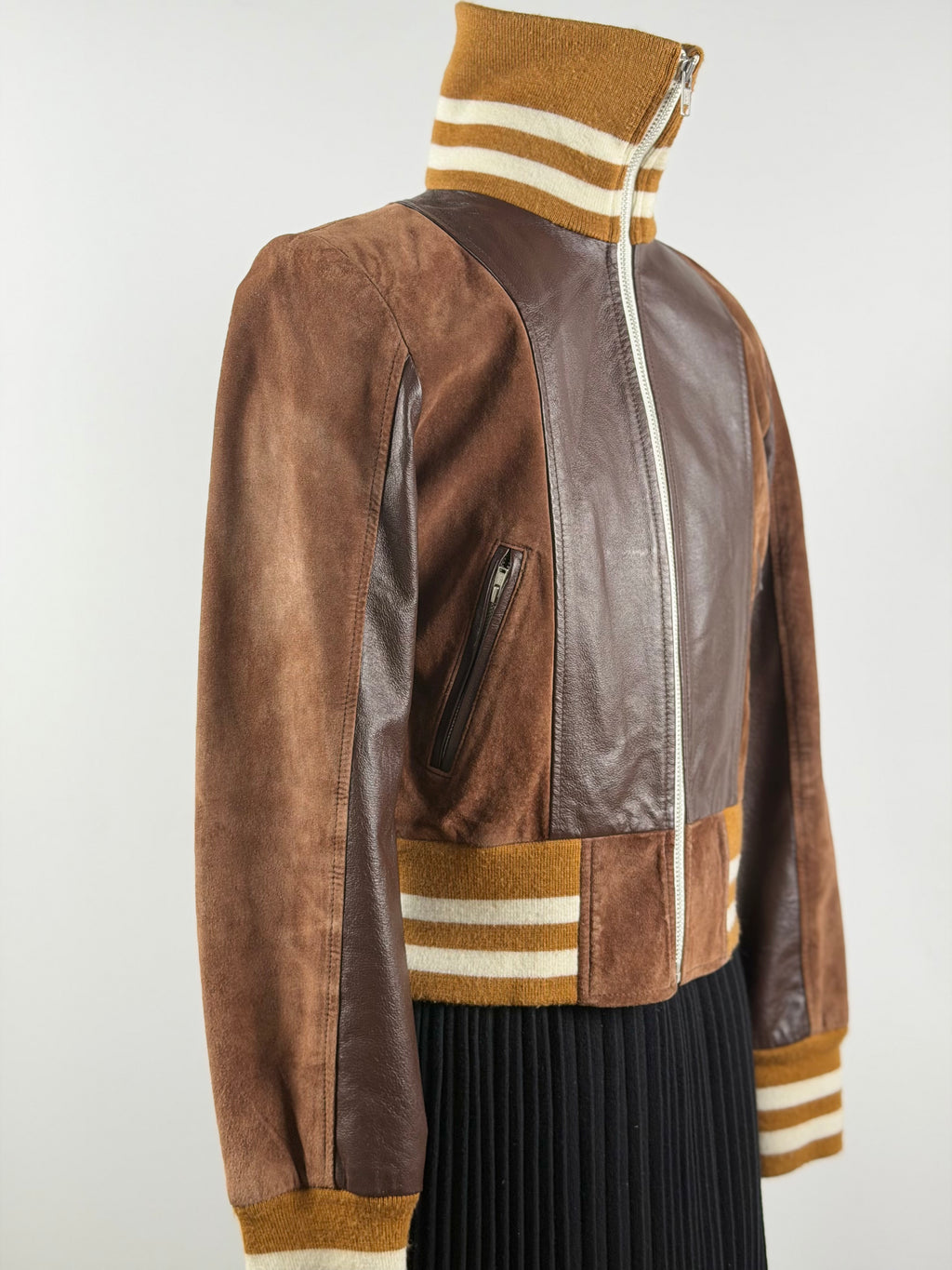 Vero Moda “Claudia” vintage nahkatakki – koko M