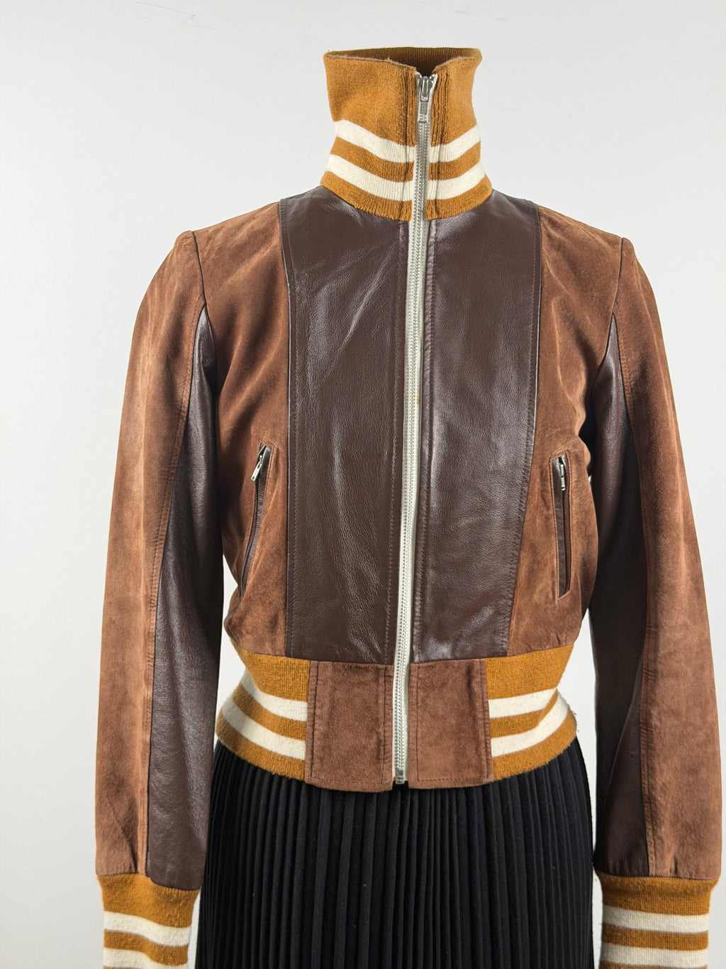 Vero Moda “Claudia” vintage nahkatakki – koko M