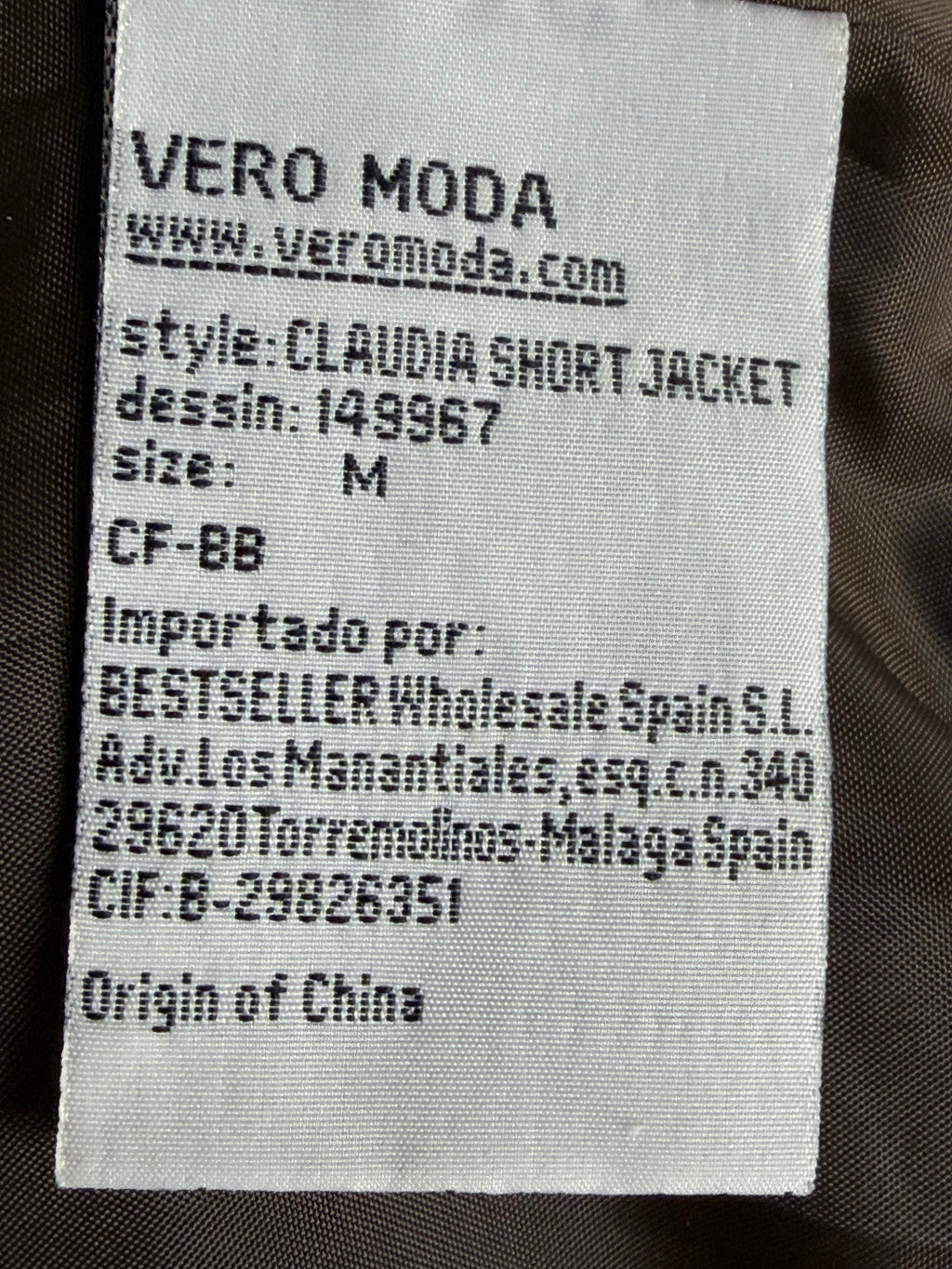 Vero Moda “Claudia” vintage nahkatakki – koko M