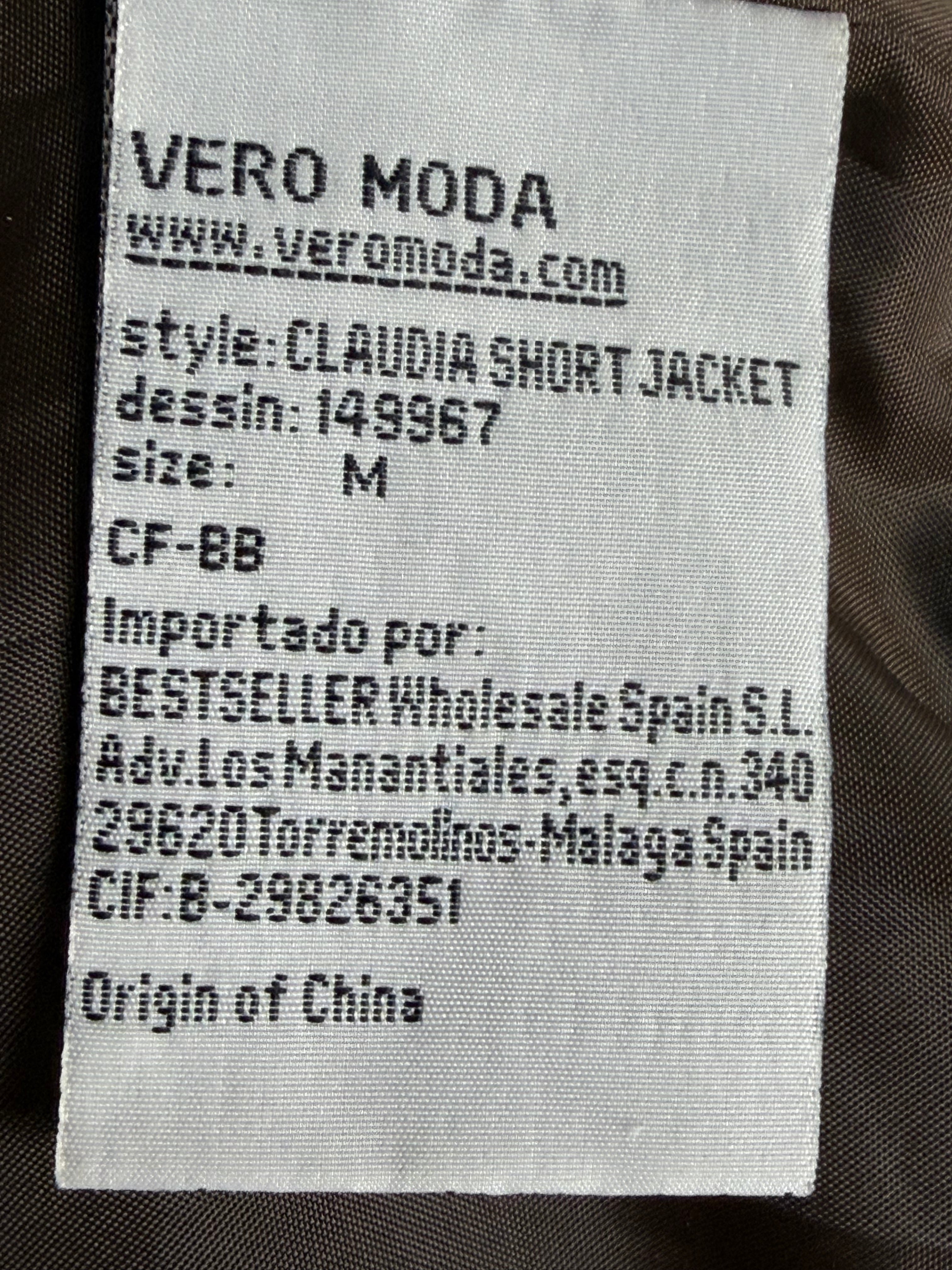 Vero Moda “Claudia” vintage nahkatakki – koko M