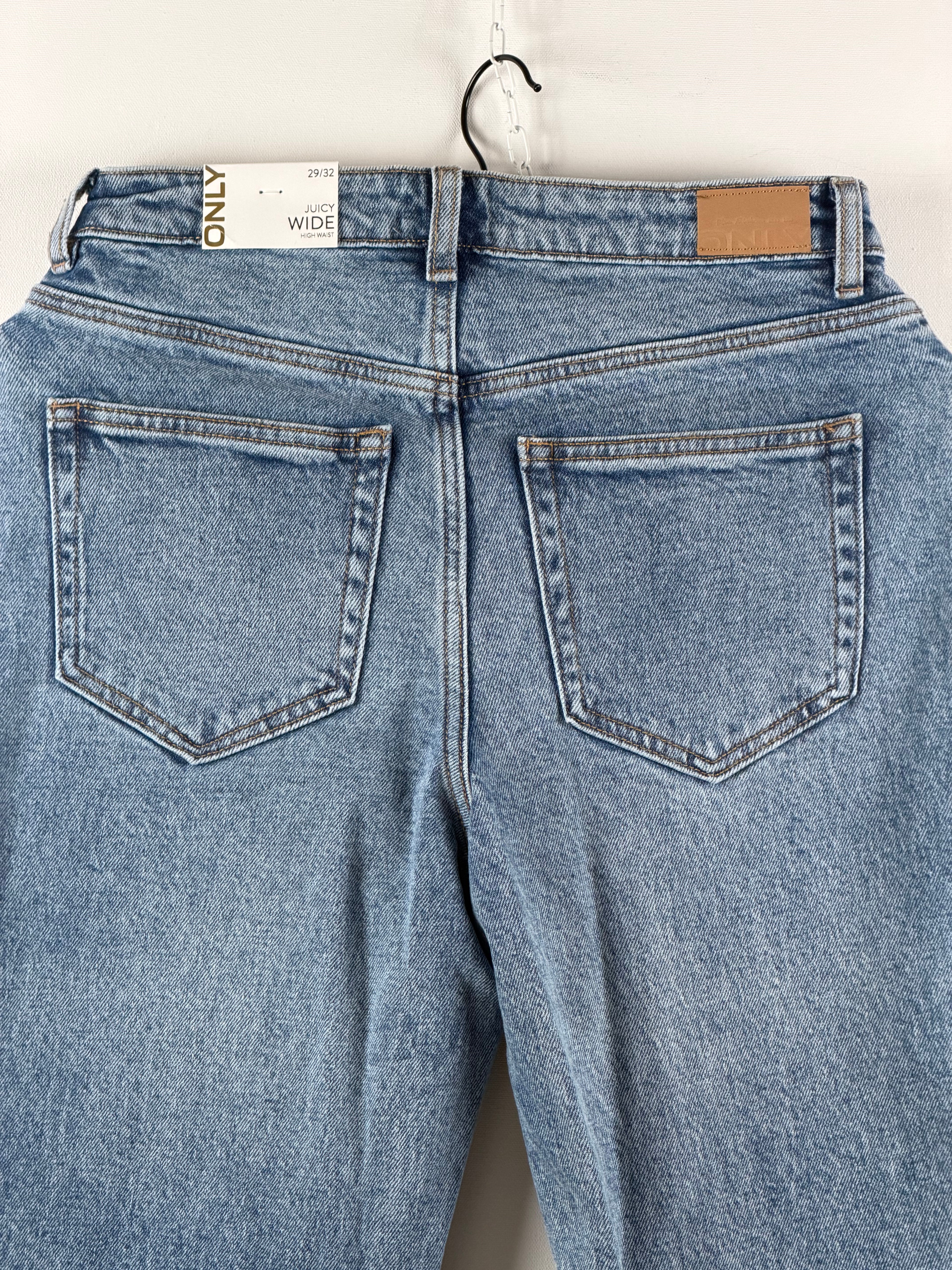 ONLY wide leg farkut – korkea vyötärö (W29/L32, uudet)