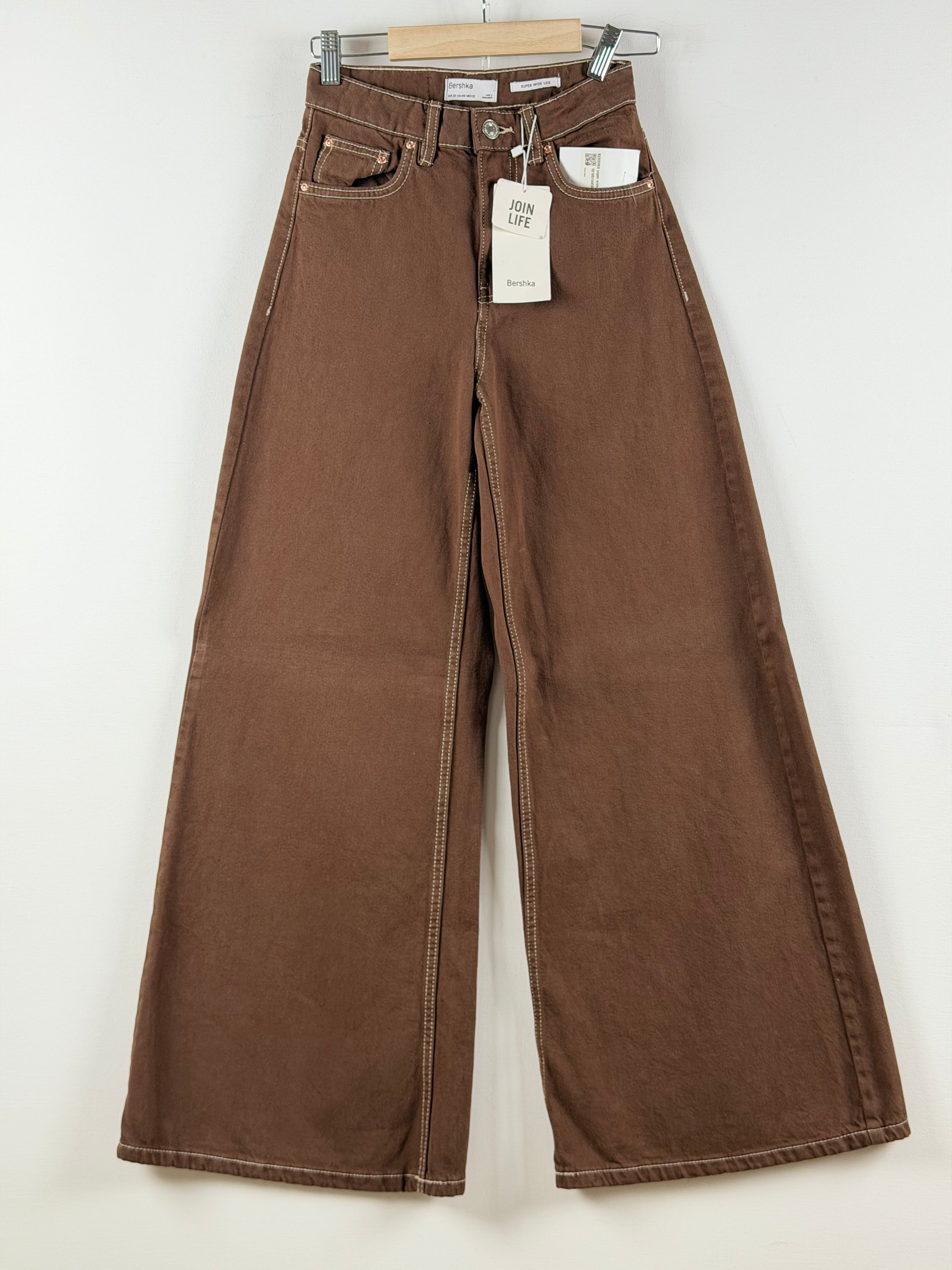 Bershka wide leg farkut – korkea vyötärö (EU 32, uudet)