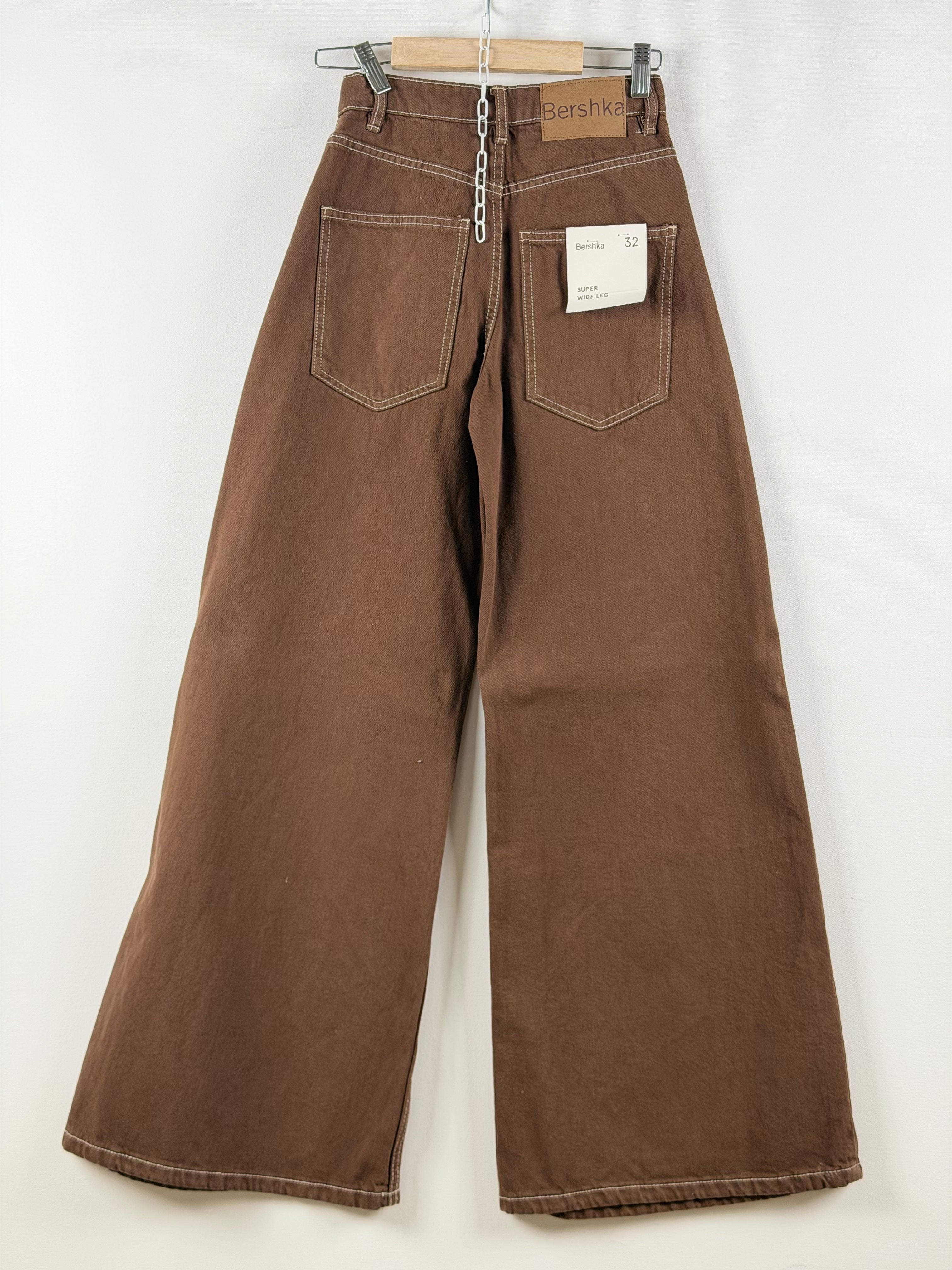 Bershka wide leg farkut – korkea vyötärö (EU 32, uudet)