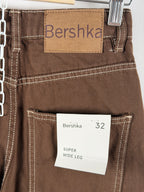 Bershka wide leg farkut – korkea vyötärö (EU 32, uudet)