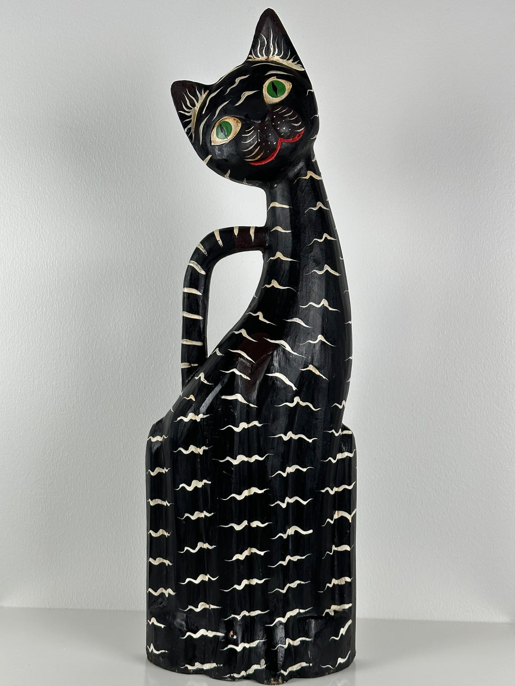 Käsintehty vintage-kissa – Meksikolaista keramiikkaa, 33 cm