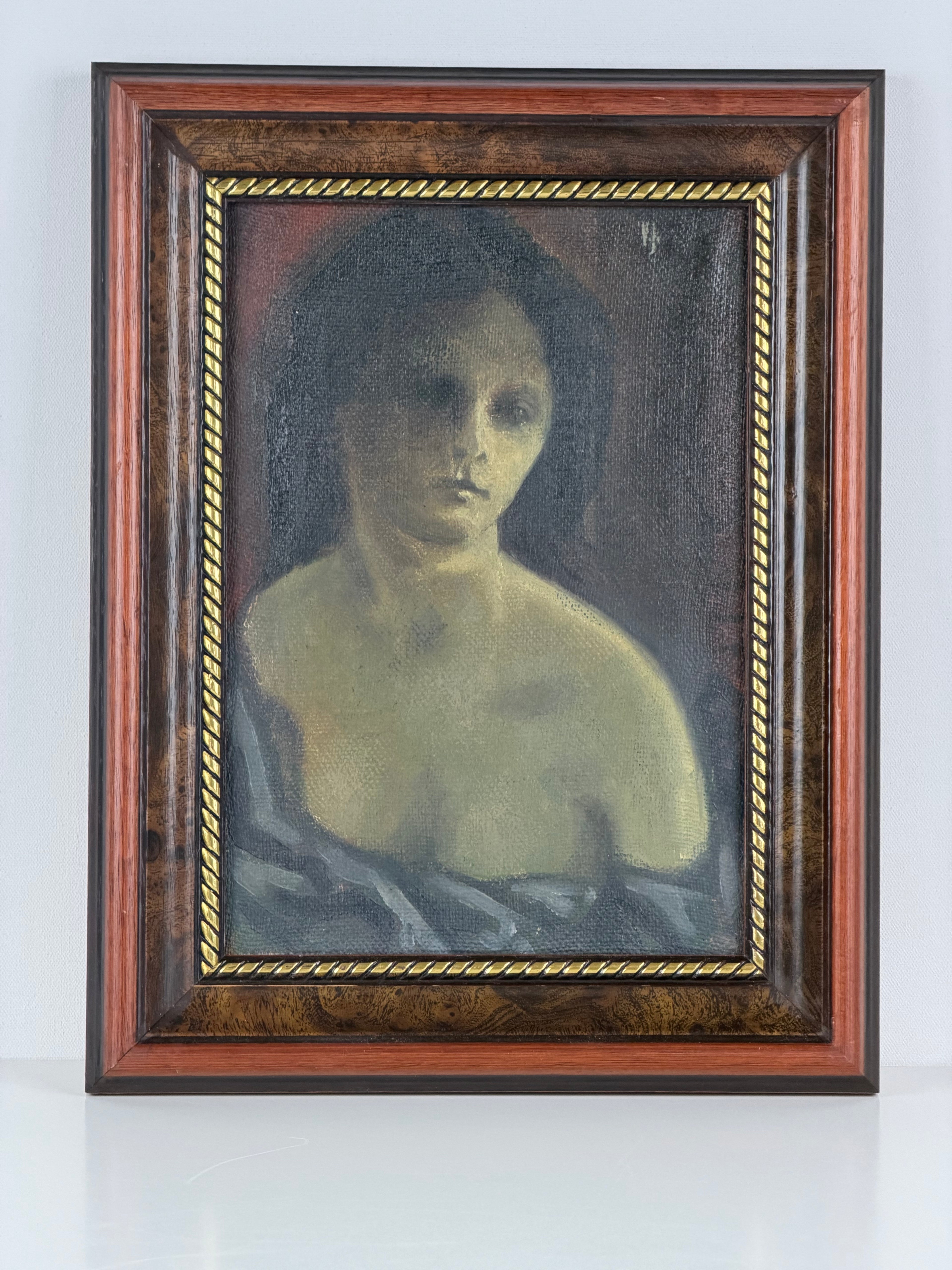 Vintage öljymaalaus “Madonna”, 1949 – kehystetty alkuperäisteos