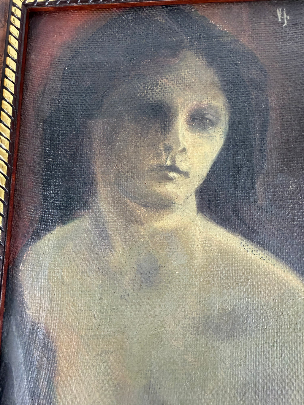 Vintage öljymaalaus “Madonna”, 1949 – kehystetty alkuperäisteos
