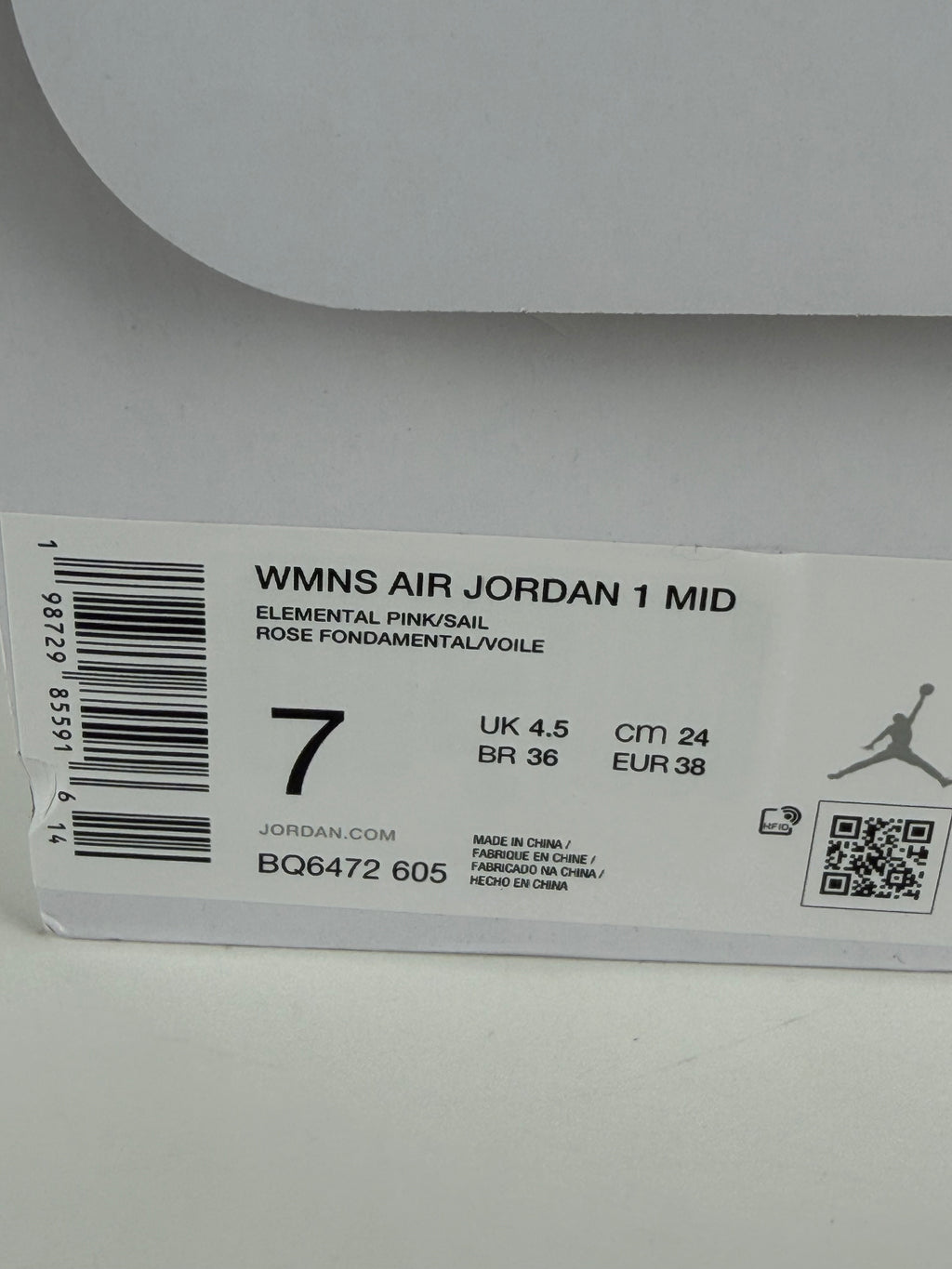WMNS Air Jordan 1 Mid “Elemental Pink” – EU 38