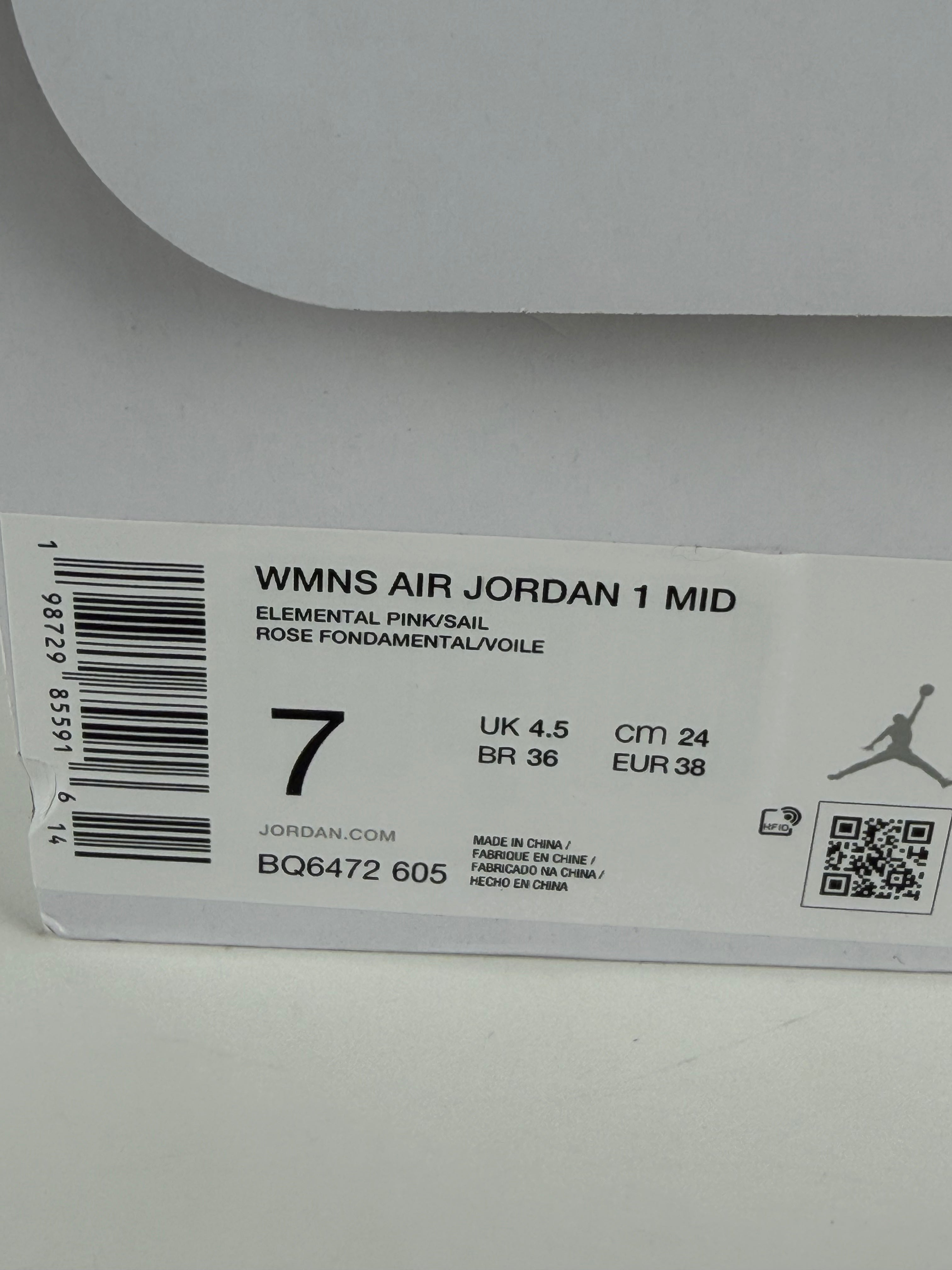 WMNS Air Jordan 1 Mid “Elemental Pink” – EU 38