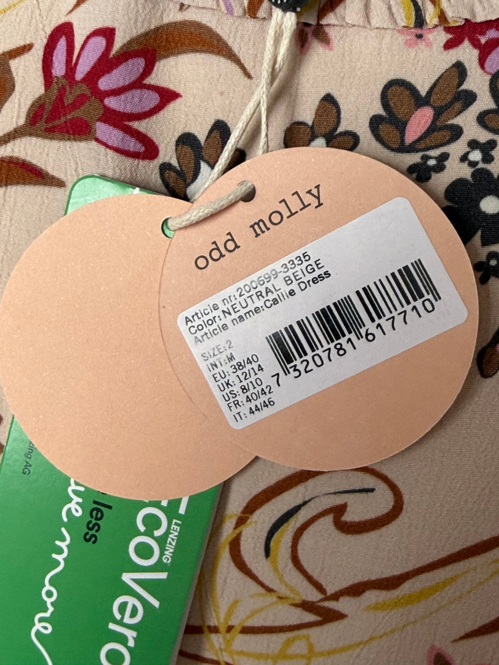 Odd Molly Callie Dress – pitkä kukkamekko, koko 2 (M)