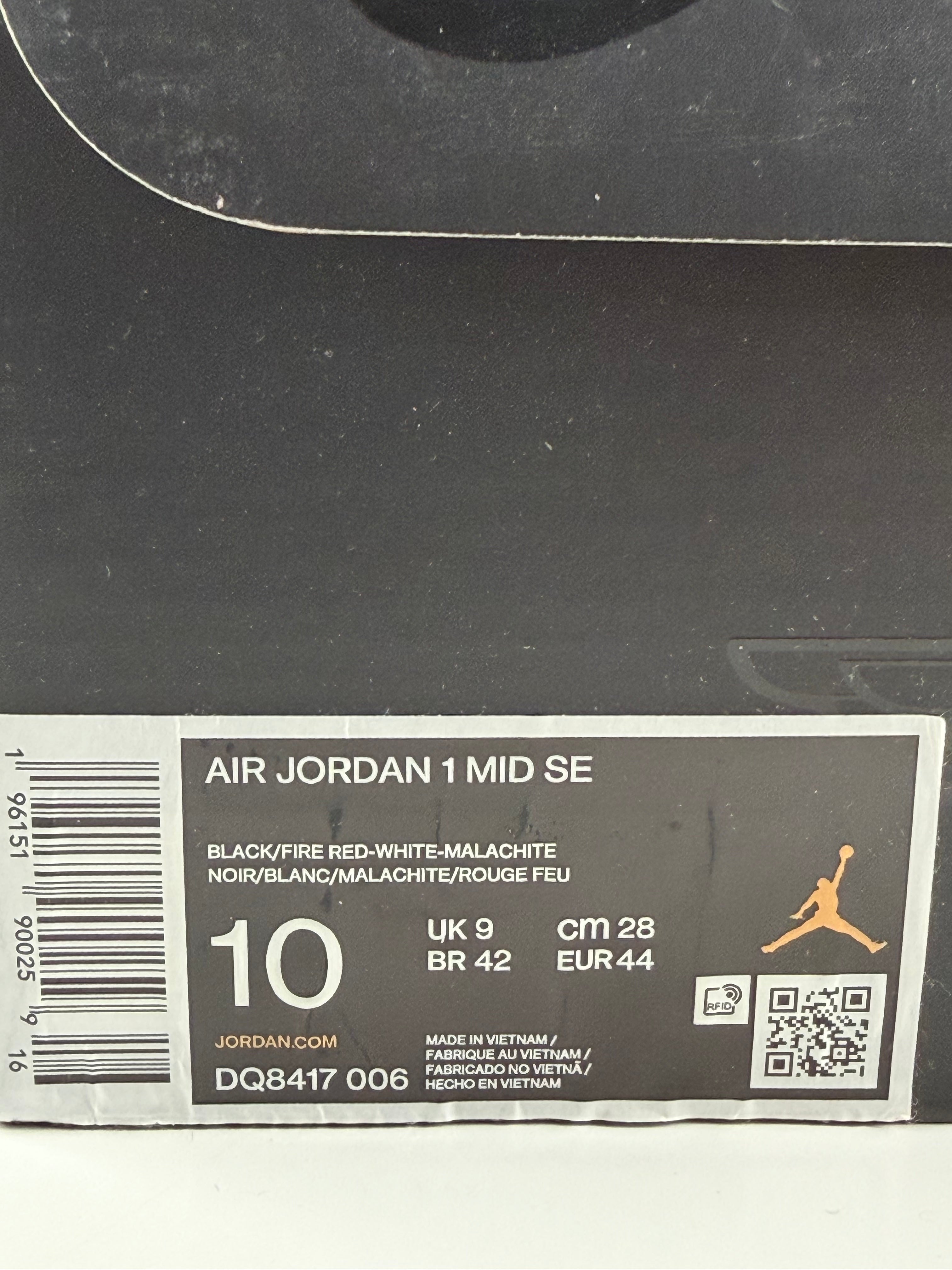 Air Jordan 1 Mid SE “Black / Fire Red / White / Malachite”