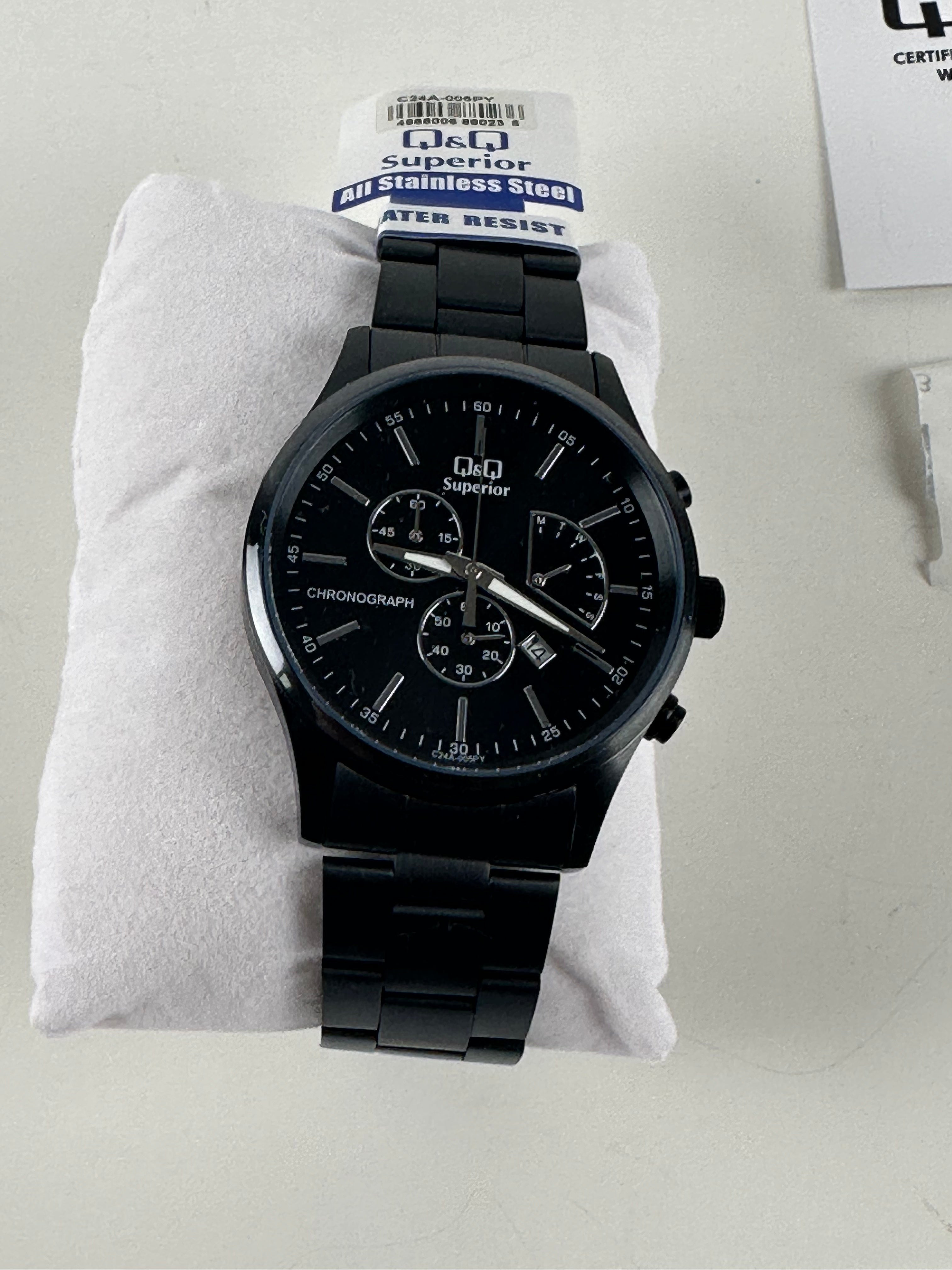 Q&Q Superior C24A-005PY – Miesten kronografi (uusi, takuulla)