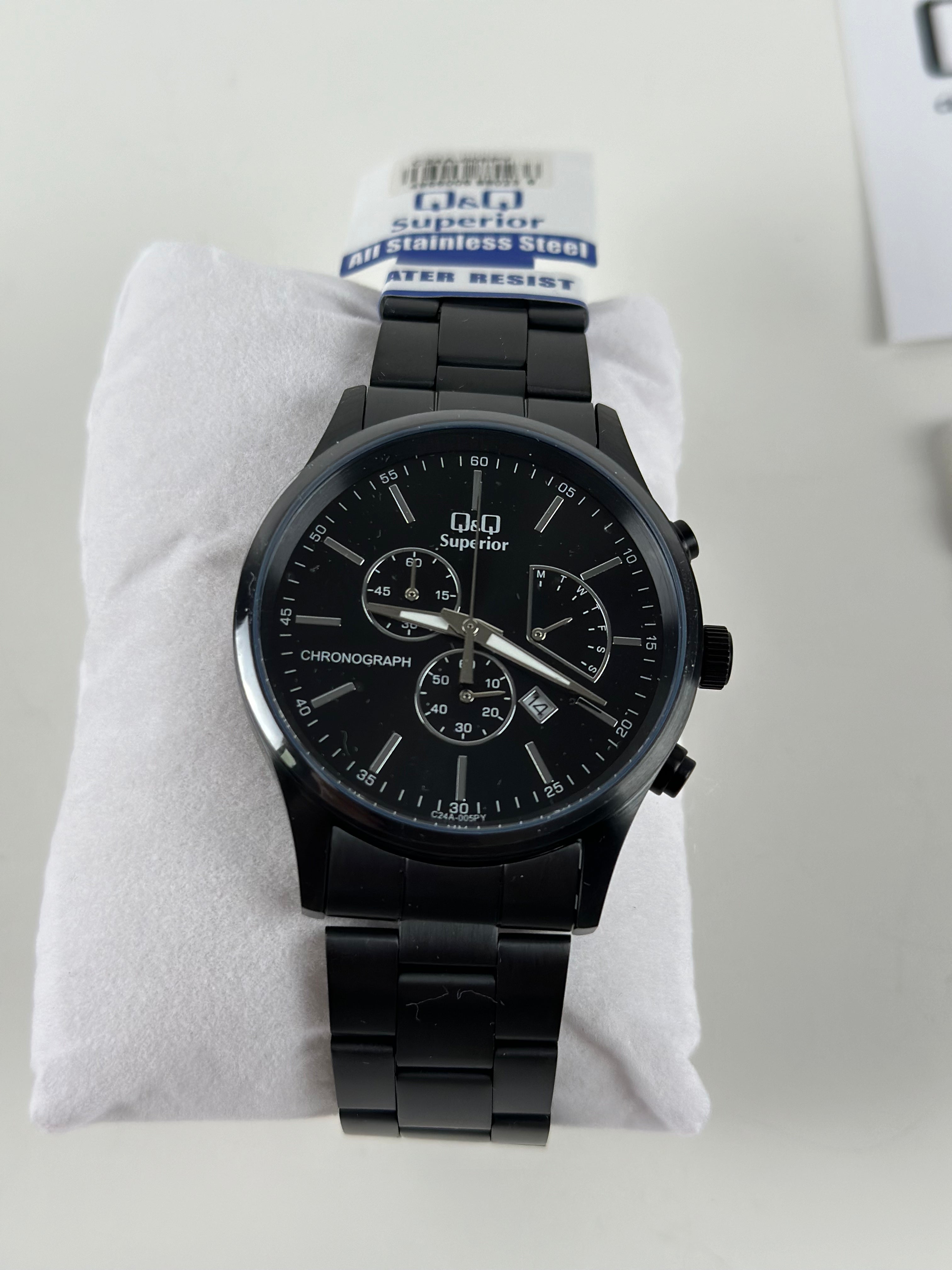 Q&Q Superior C24A-005PY – Miesten kronografi (uusi, takuulla)