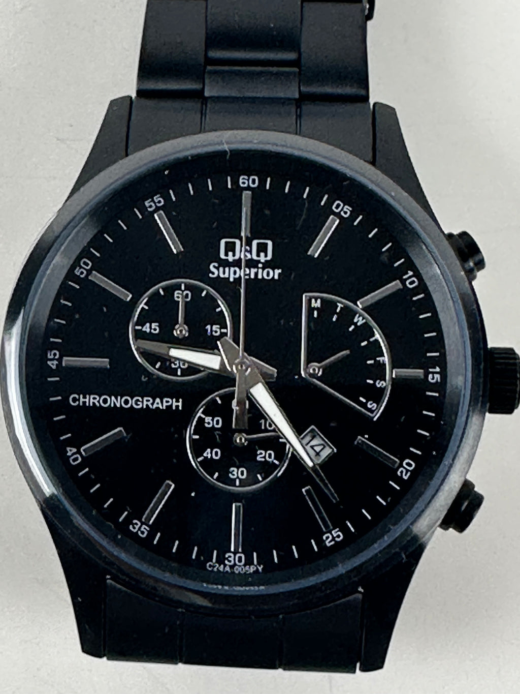 Q&Q Superior C24A-005PY – Miesten kronografi (uusi, takuulla)