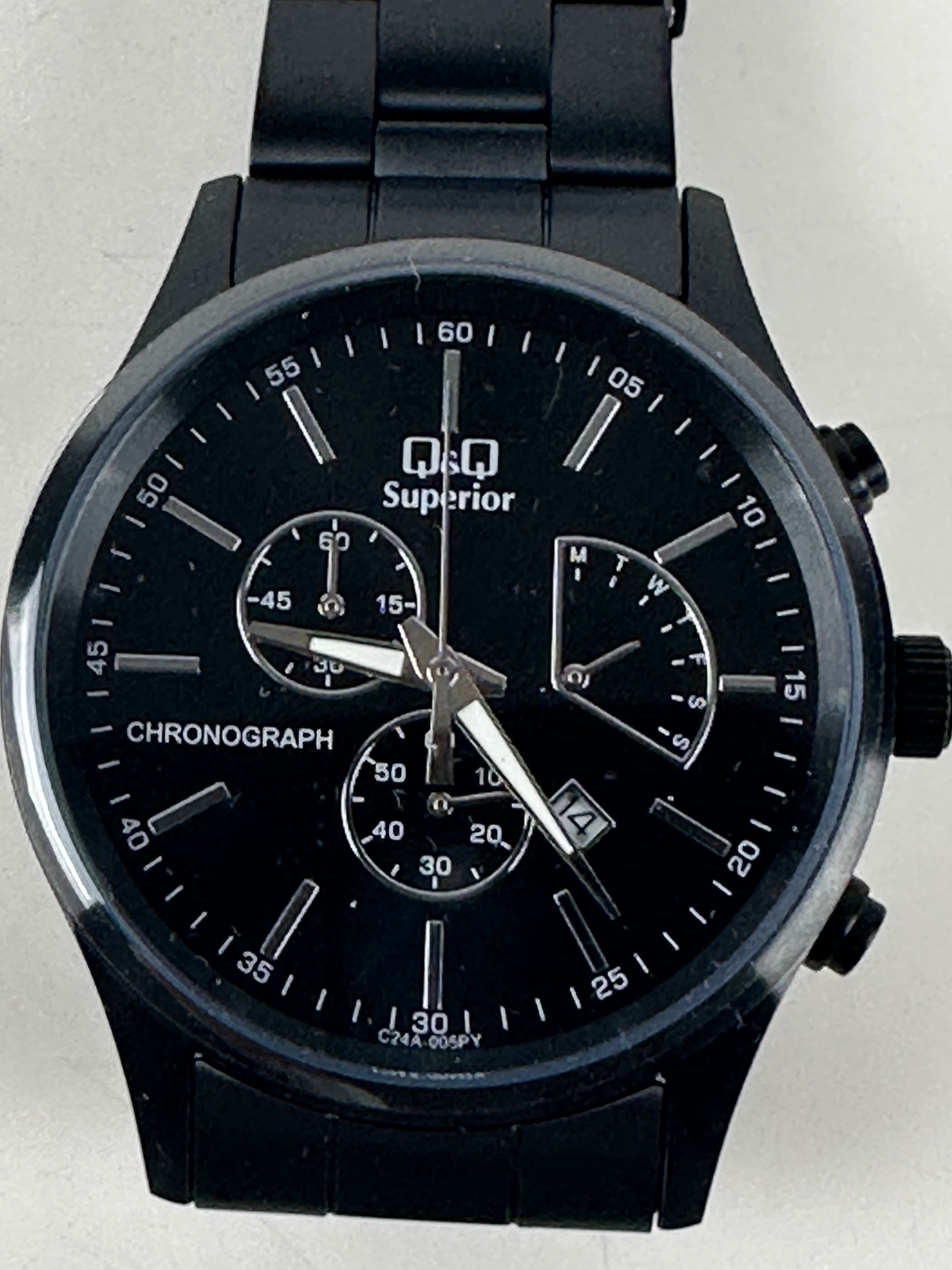 Q&Q Superior C24A-005PY – Miesten kronografi (uusi, takuulla)
