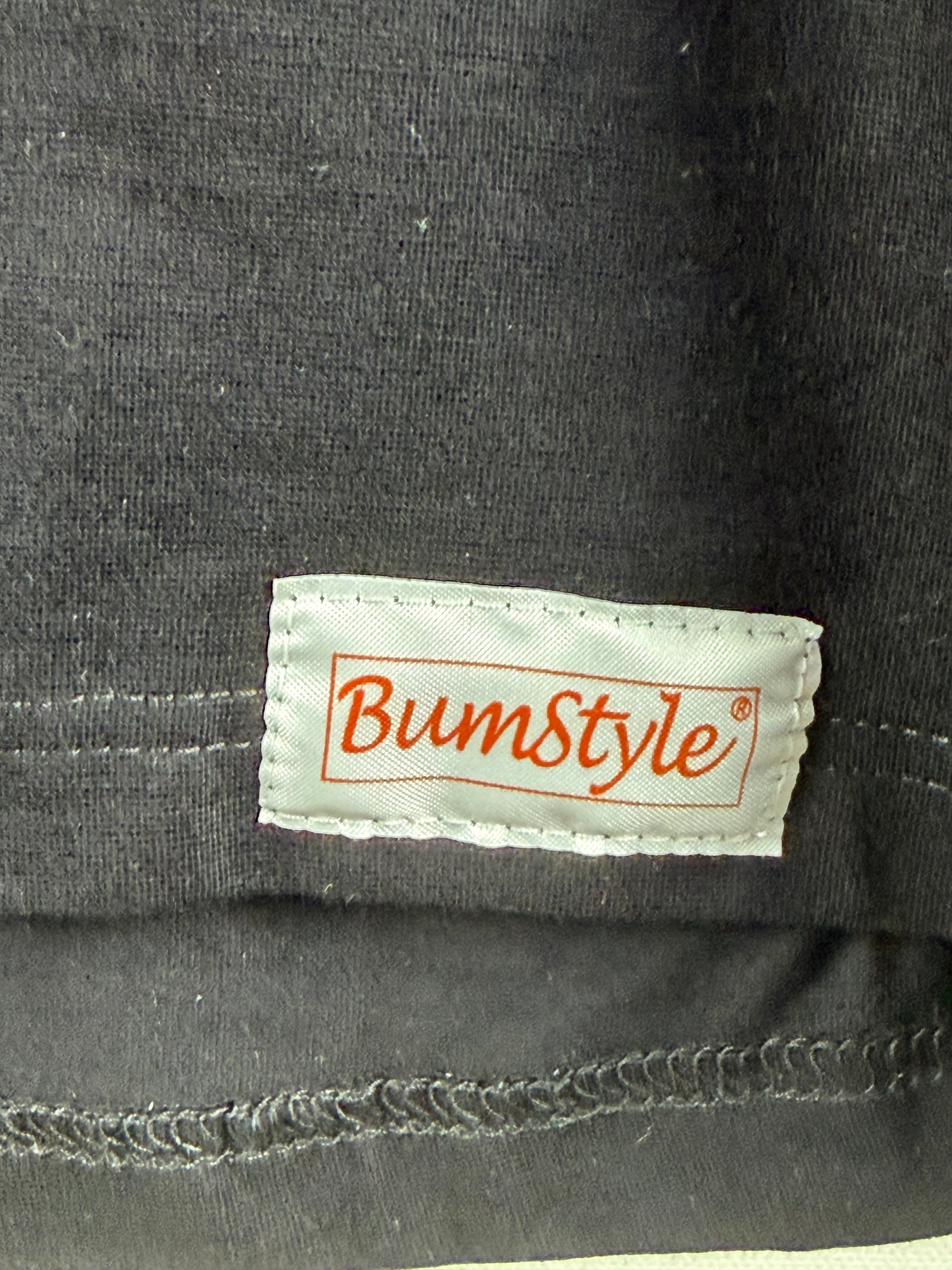 BumStyle Pitkähihainen bambupaita – musta/oranssi