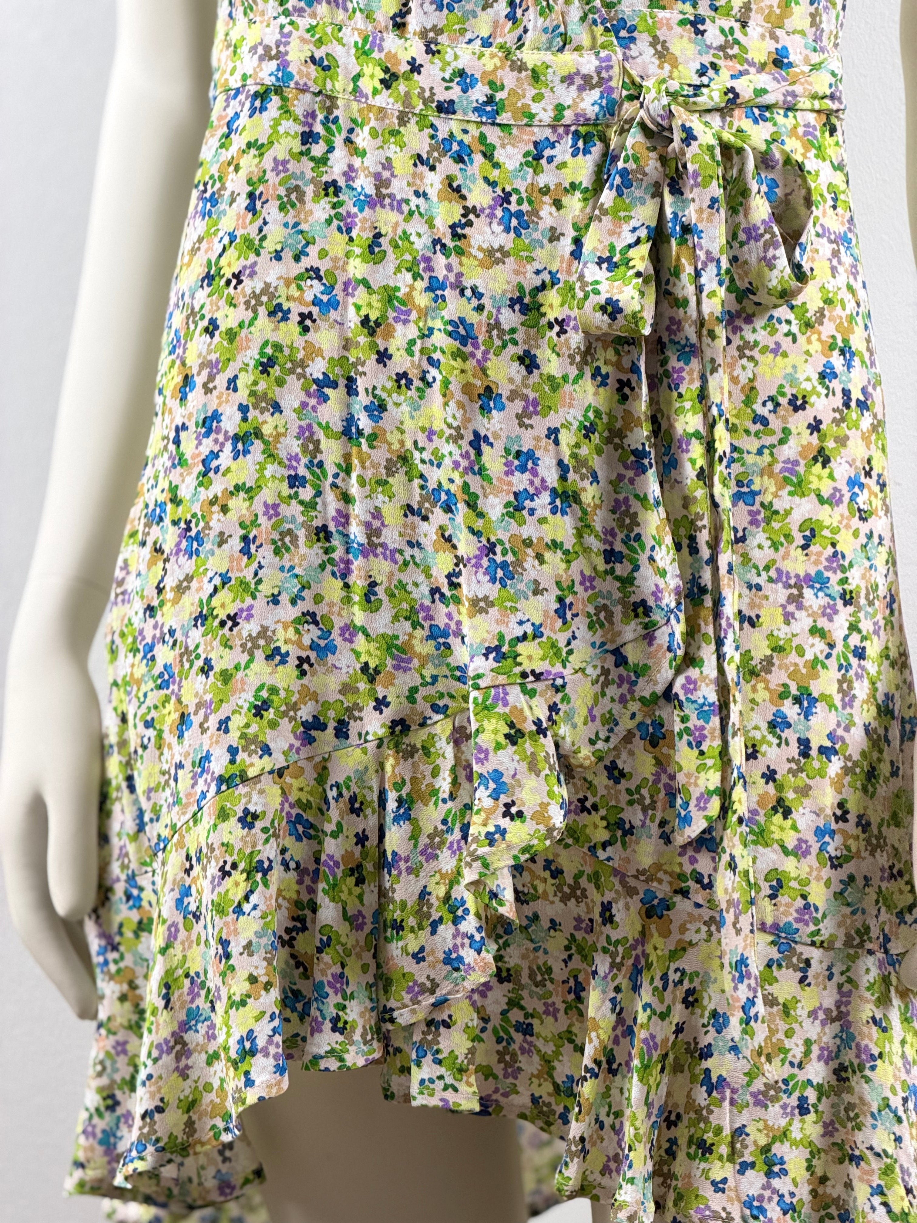 Indiska Nola Short Dress – uusi kukkakuosinen kesämekko, XS (34)