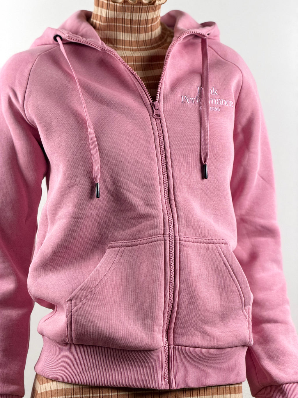 Peak Performance Original Zip Hood – vaaleanpunainen huppari, koko S