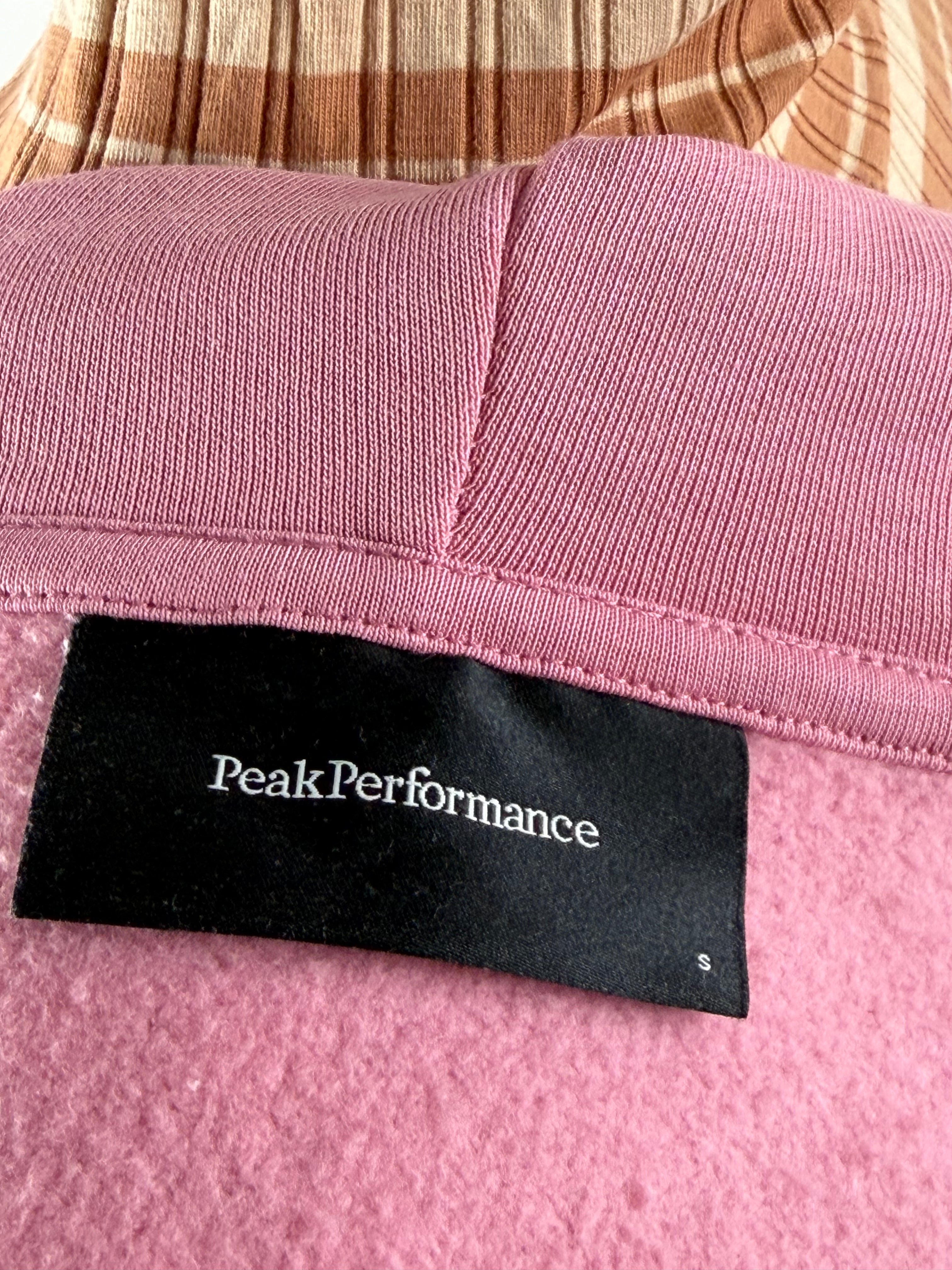Peak Performance Original Zip Hood – vaaleanpunainen huppari, koko S