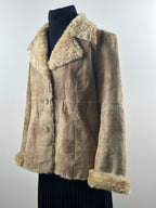 Guess – aito nahkainen teddyvuorattu takki