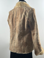 Guess – aito nahkainen teddyvuorattu takki