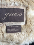 Guess – aito nahkainen teddyvuorattu takki