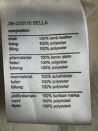 Jofama Bella – Naisten musta biker-nahkatakki teddyvuorella (koko 38)