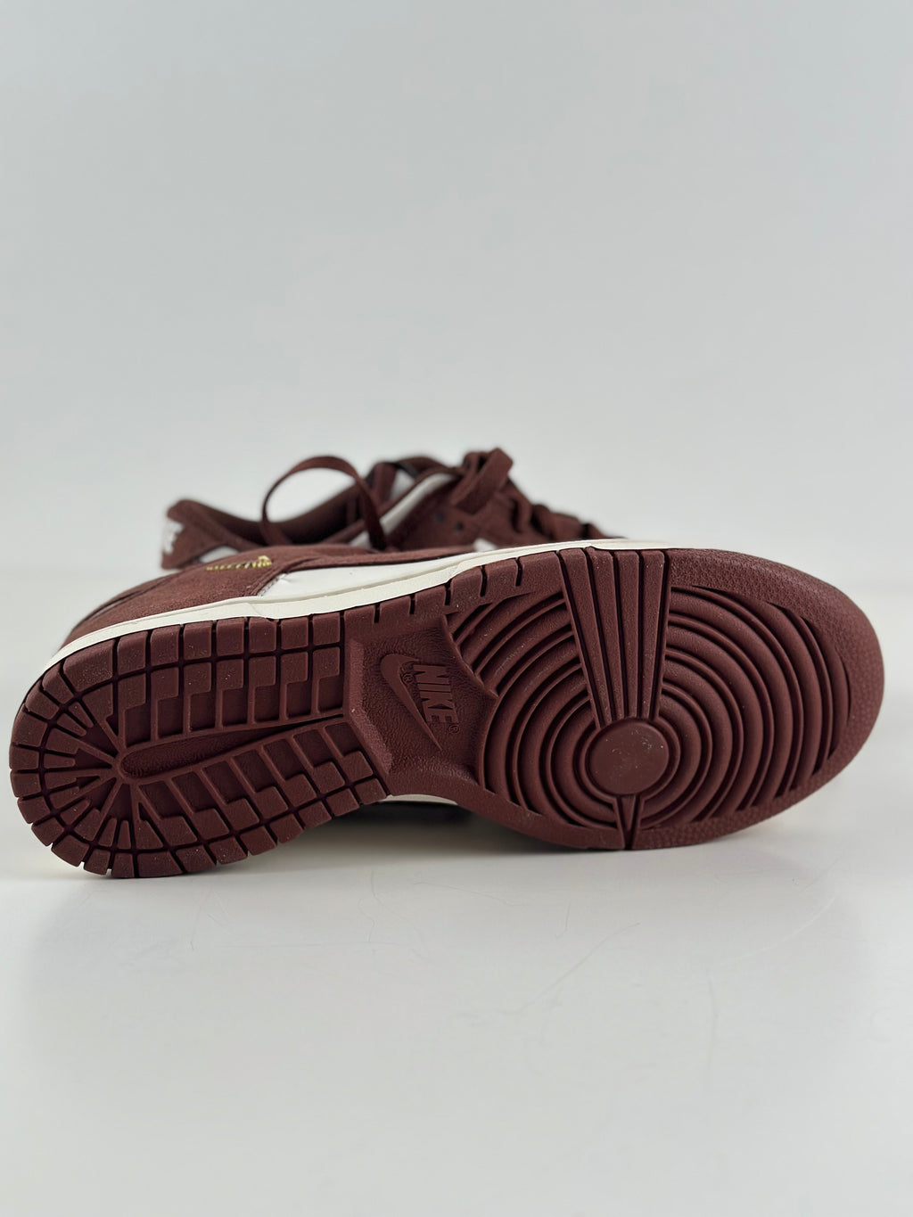 Nike Dunk Low (WMNS) “Sail / Red Sepia / Metallic Gold”