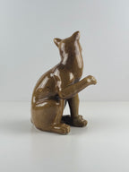 Iso vintage-kissapatsas – lasitettua keramiikkaa (29 cm)