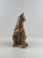 Iso vintage-kissapatsas – lasitettua keramiikkaa (29 cm)