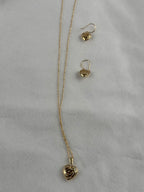 Ruususydän – 14K kultainen korusetti (585)