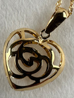 Ruususydän – 14K kultainen korusetti (585)