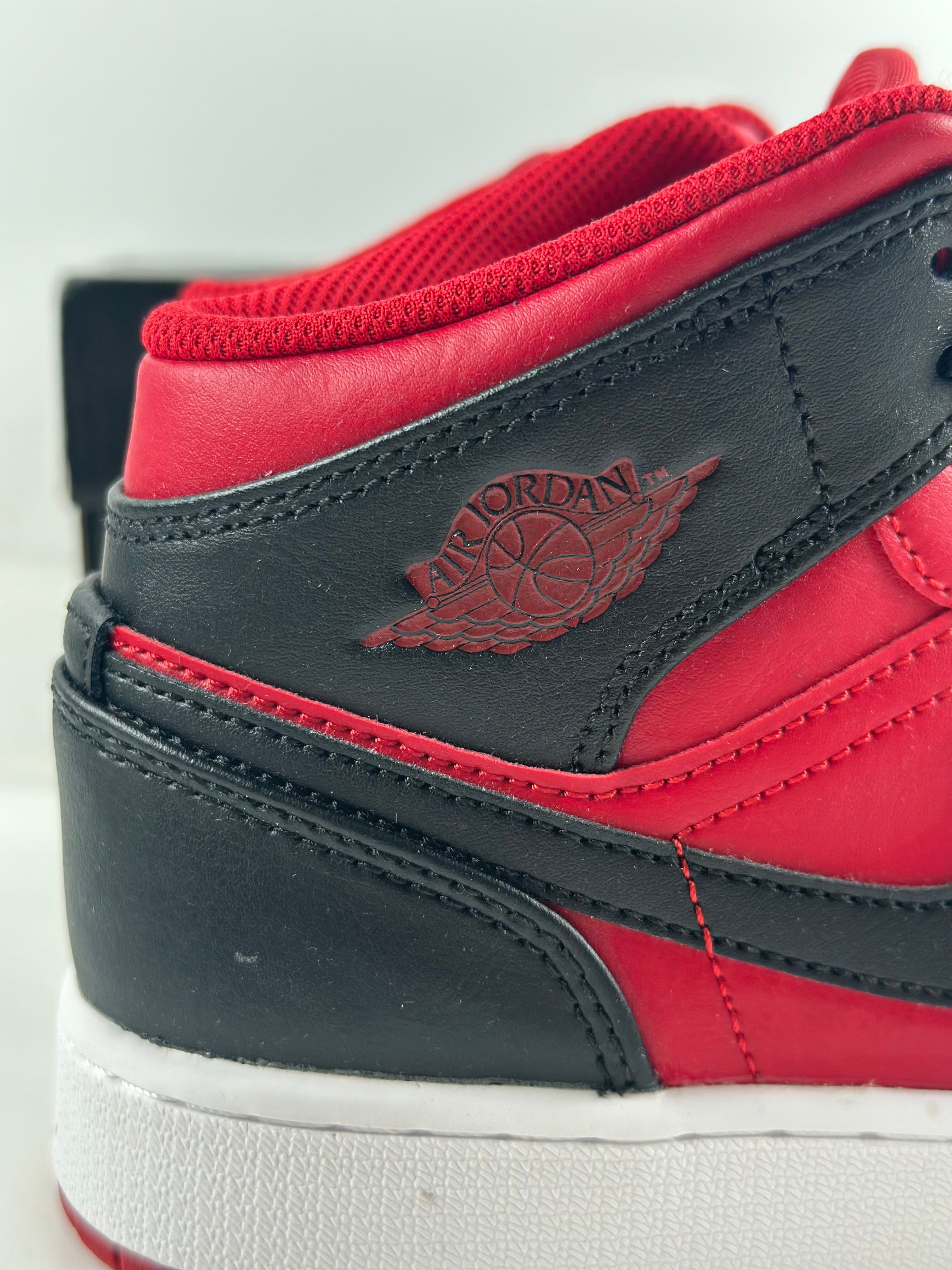 Air Jordan 1 Mid (GS) – Gym Red / Black / White