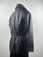 Jofama by Sweden – Naisten nahkatakki teddy-kauluksella (M)