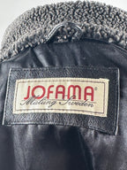 Jofama by Sweden – Naisten nahkatakki teddy-kauluksella (M)