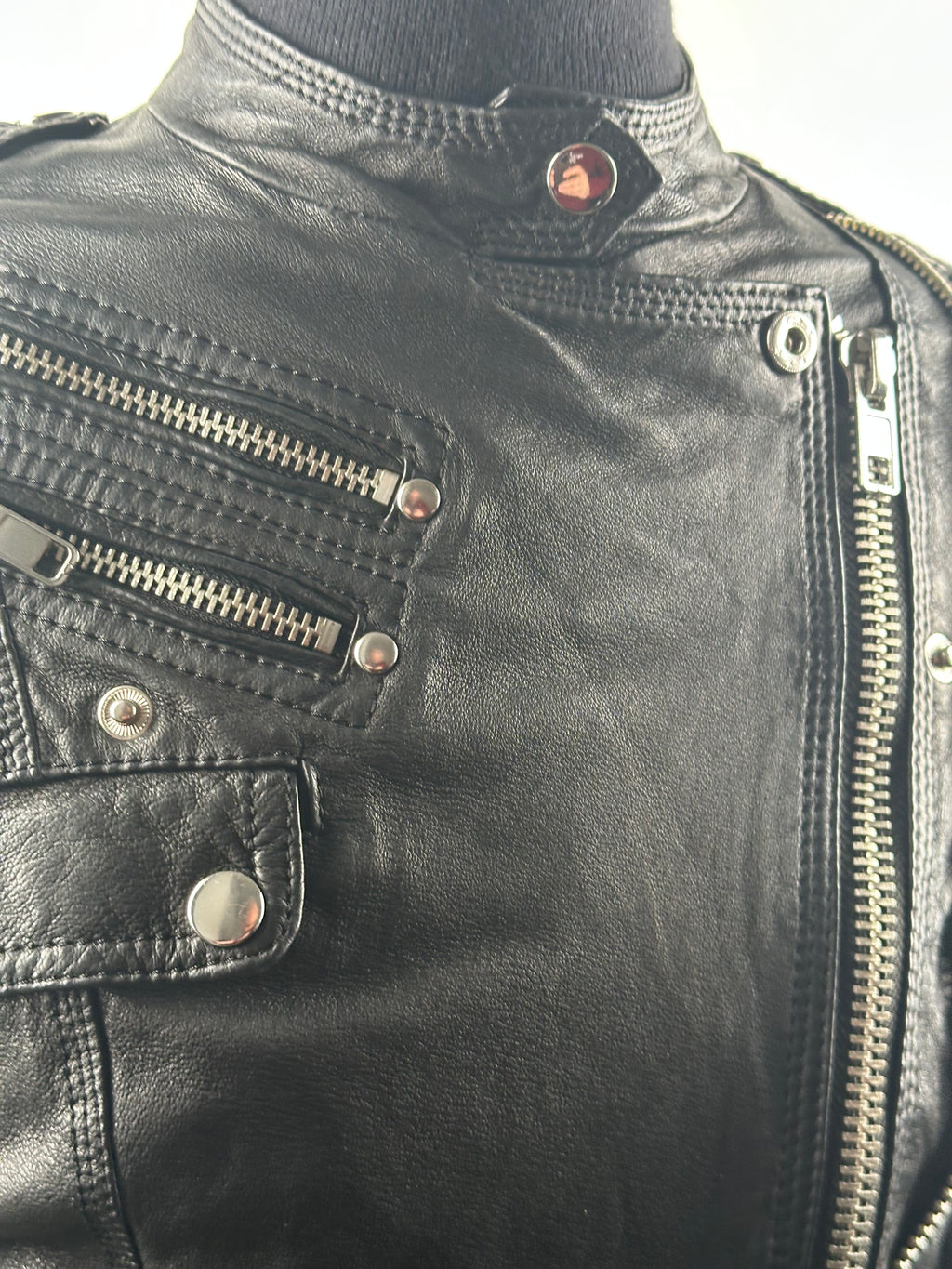 Jofama by Kenza – nahkainen biker-takki, koko 36