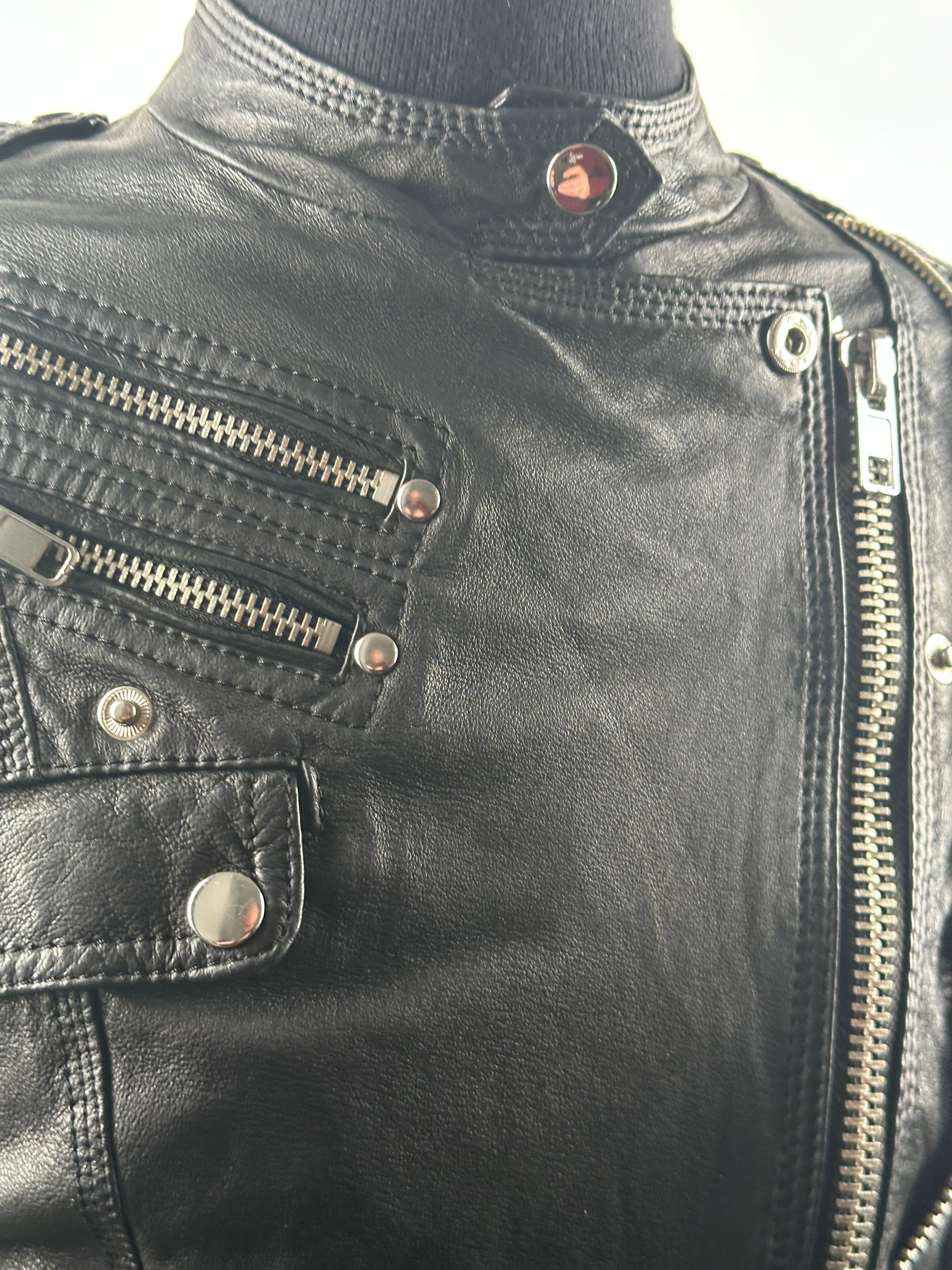 Jofama by Kenza – nahkainen biker-takki, koko 36