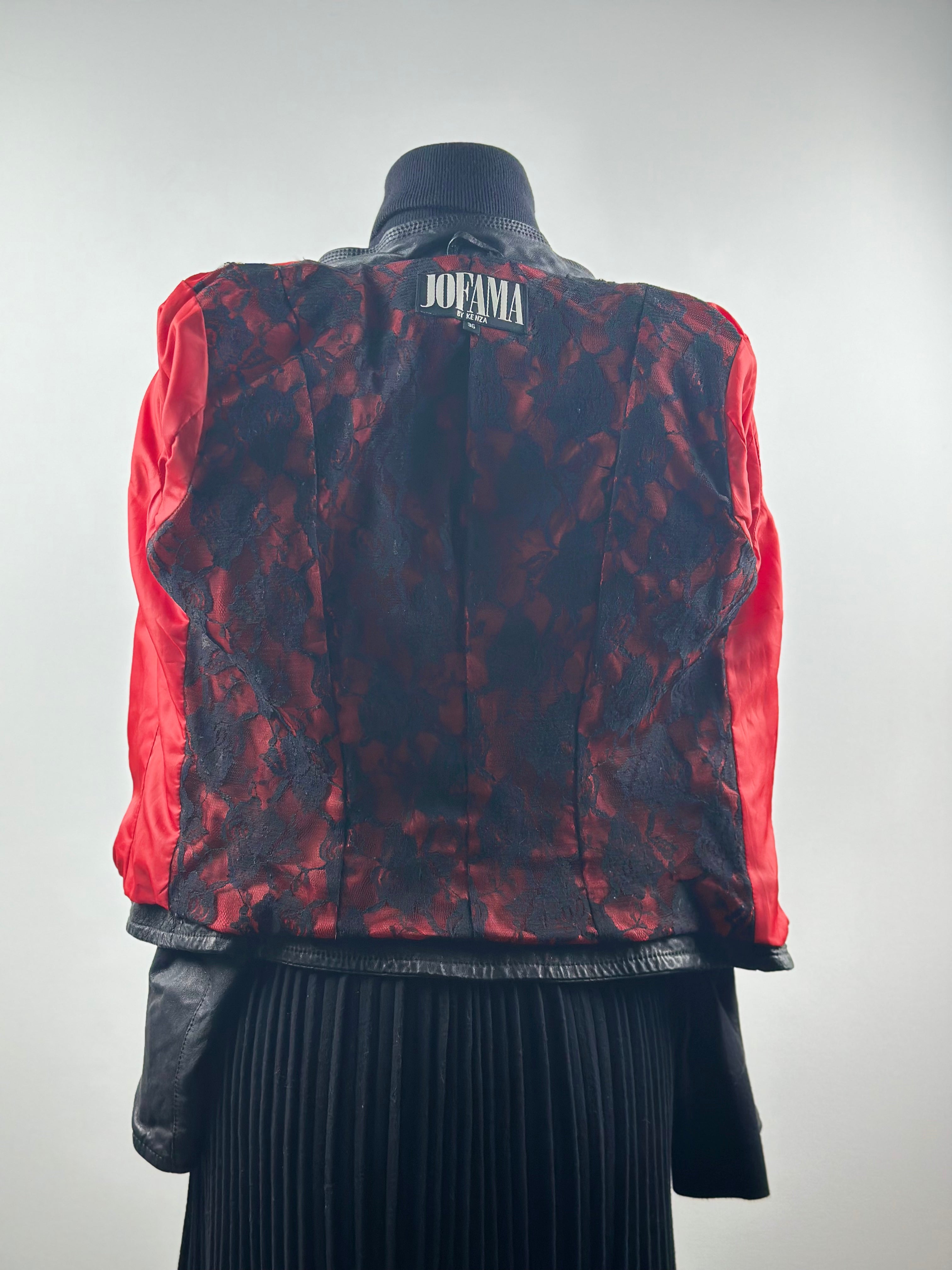 Jofama by Kenza – nahkainen biker-takki, koko 36