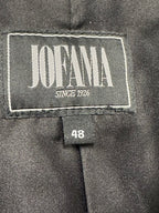 Jofama – musta nahkatakki, koko 48