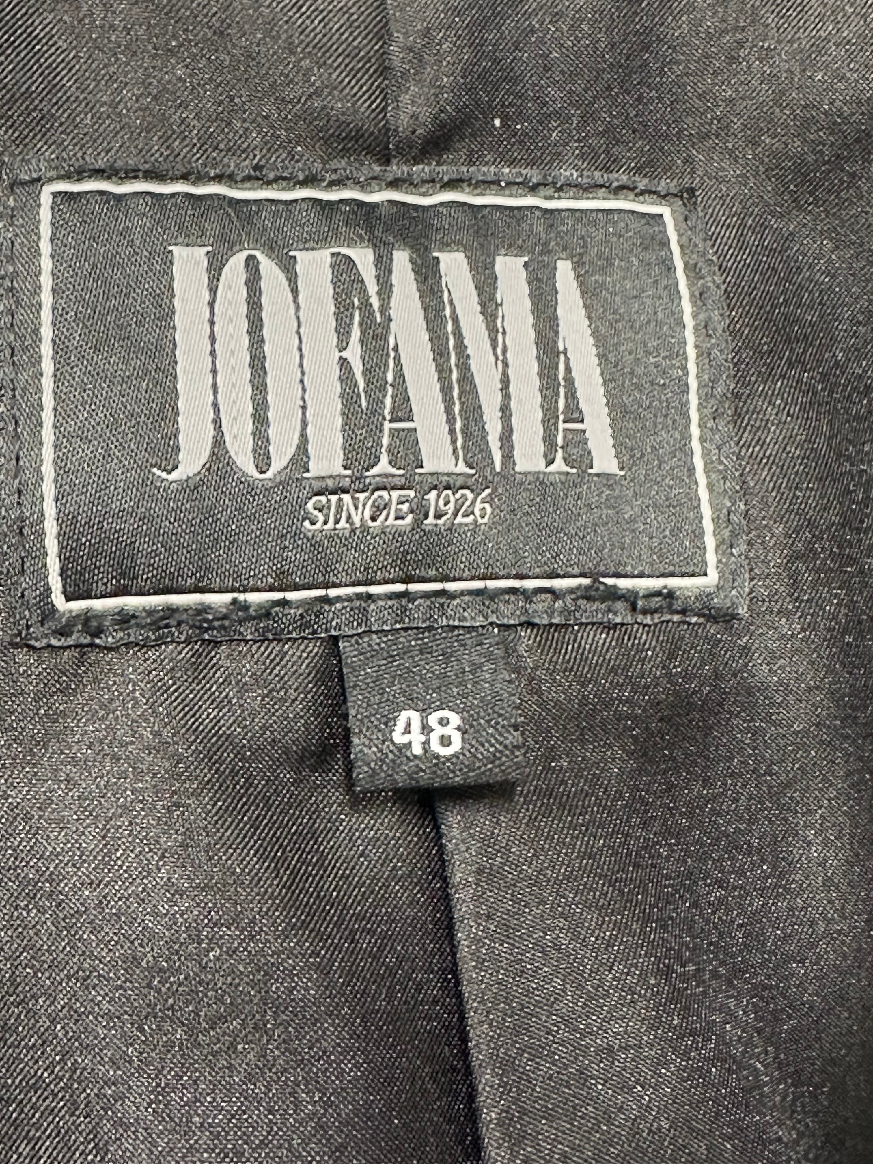Jofama – musta nahkatakki, koko 48