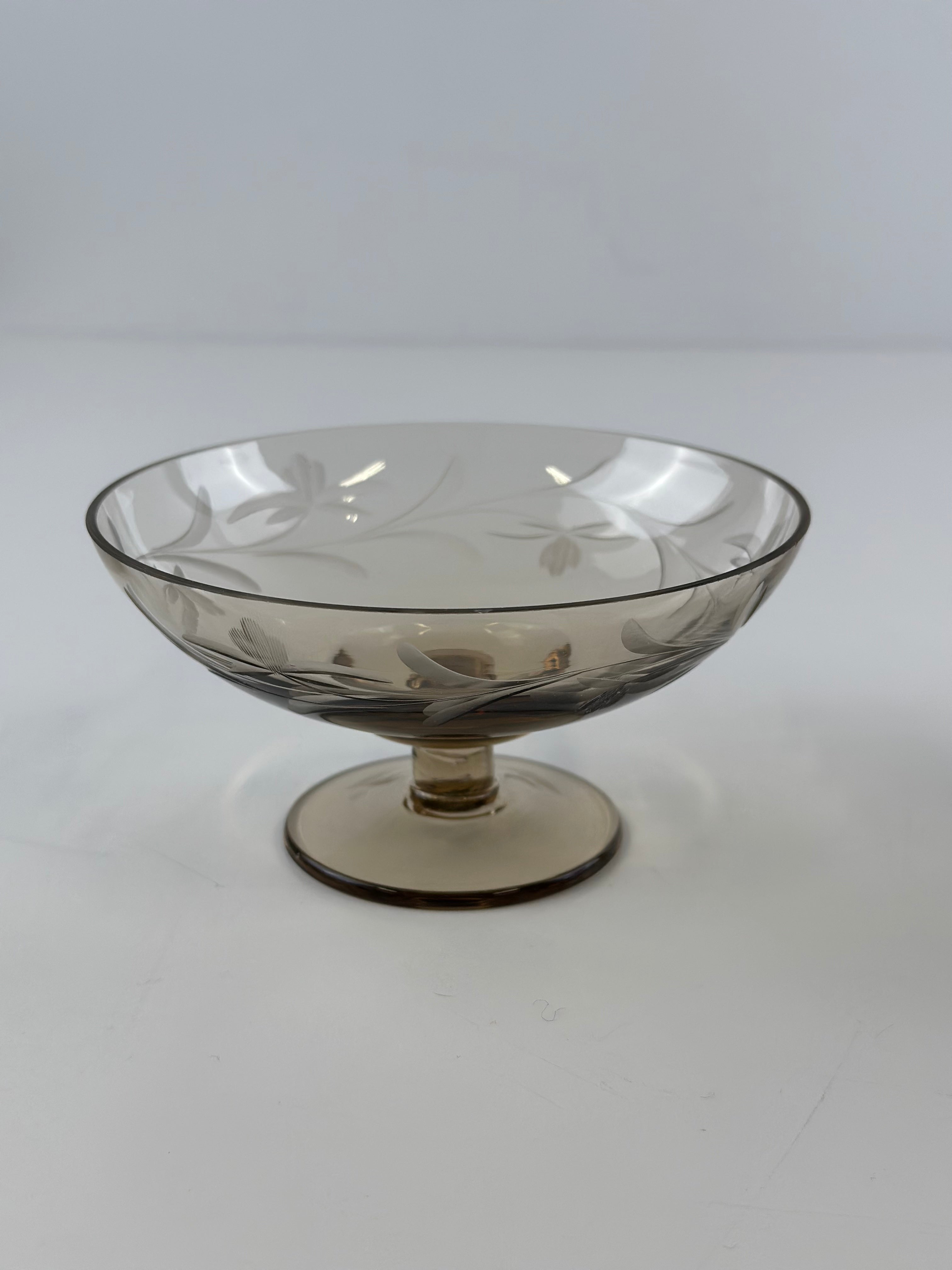 Kumela Finland – vintage jalalliset lasikulhot, 6 kpl