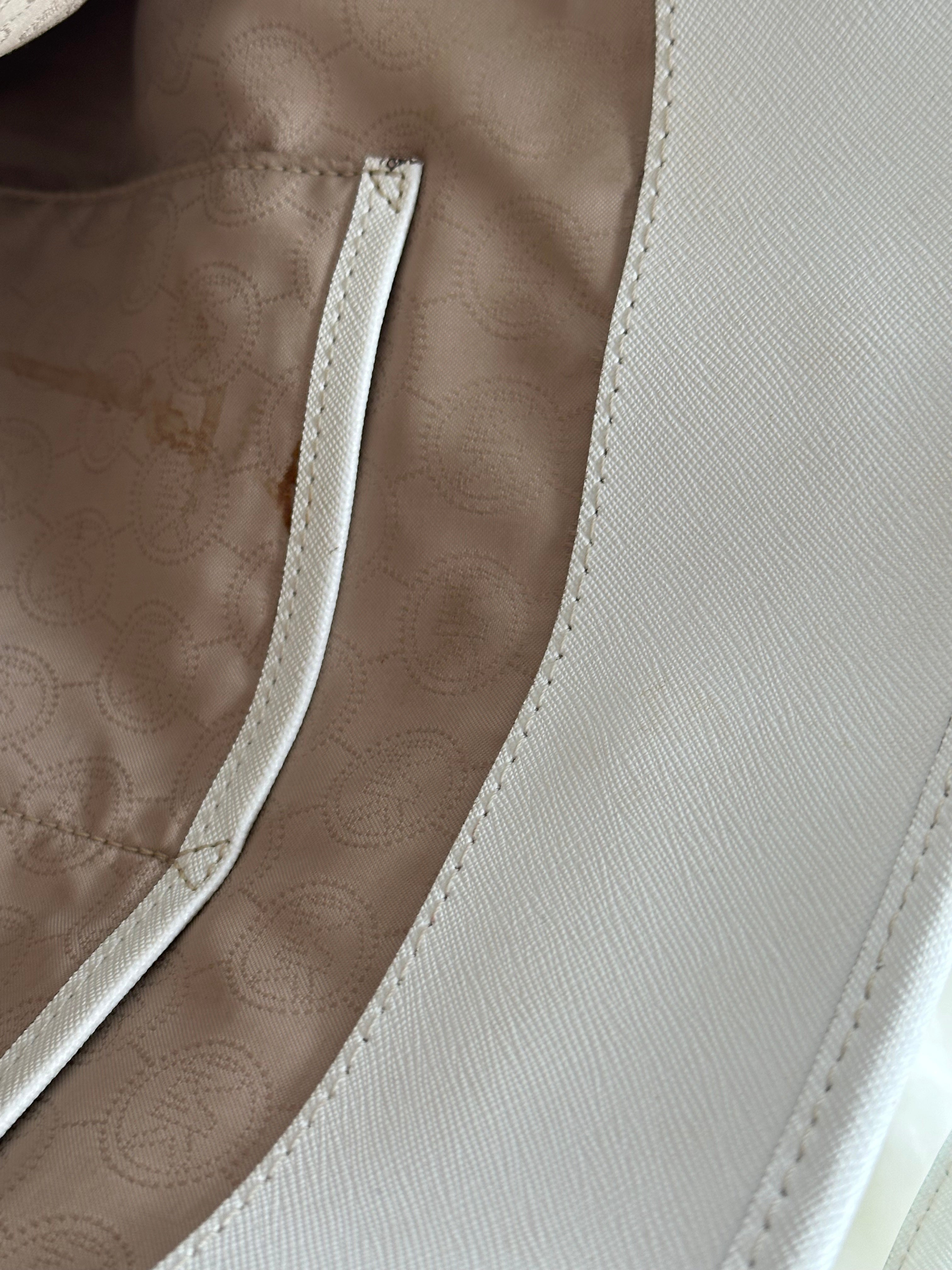 Michael Kors Jet Set Travel Tote – vaalea nahkalaukku