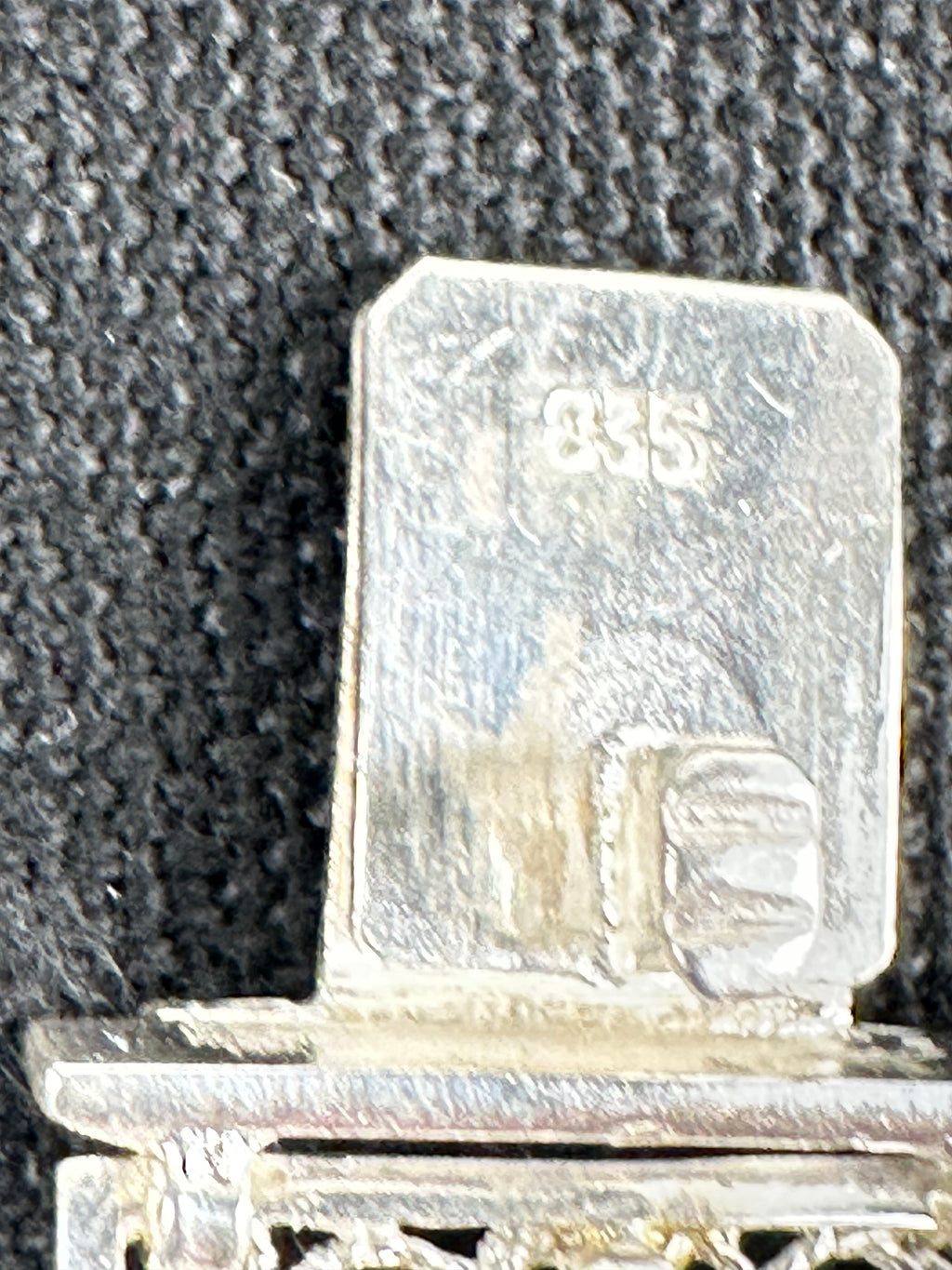 Vintage hopeinen filigraani rannekoru – 835 hopeaa