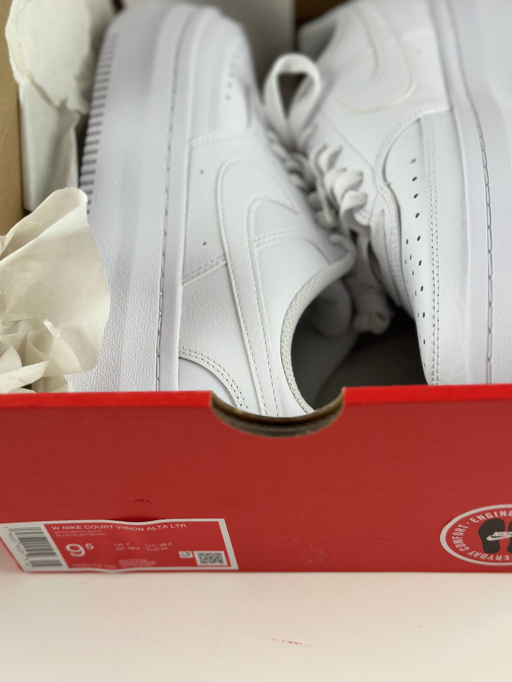 Nike Court Vision Alta LTR "Triple White" Brand new