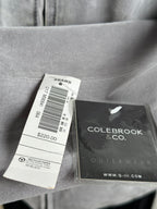 Colebrook & Co. – harmaa nahkatakki, koko M (uusi)