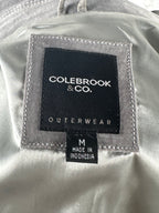 Colebrook & Co. – harmaa nahkatakki, koko M (uusi)
